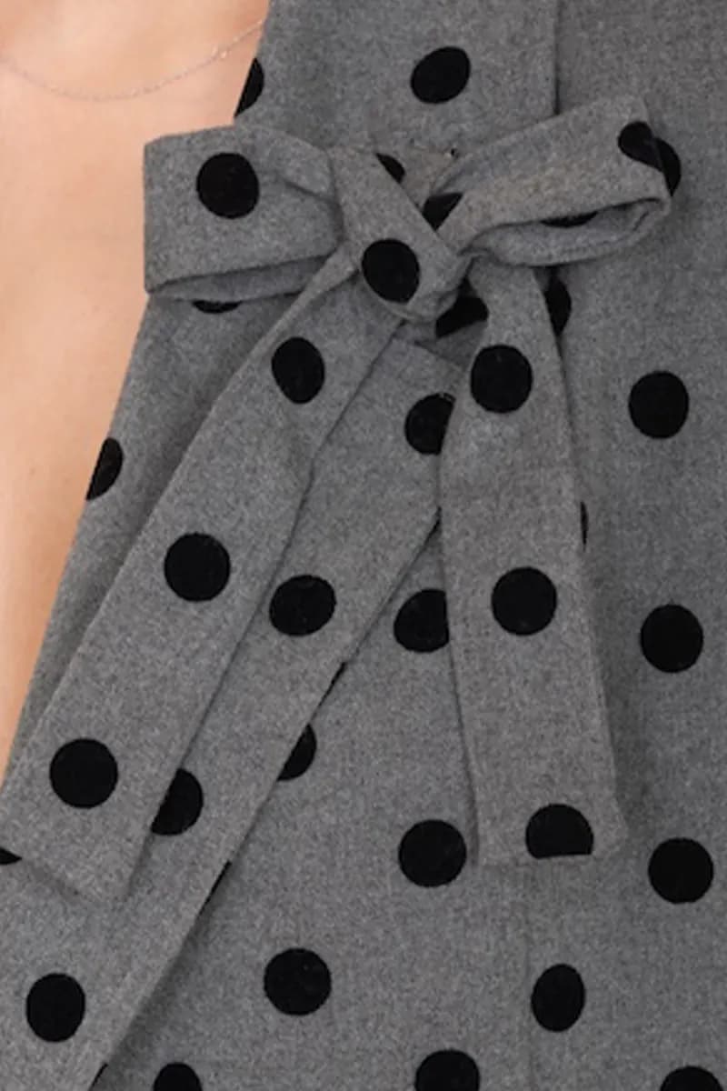 NO-NA' | Blazer pois floccato con fiocco e toppe - 2