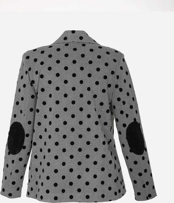 NO-NA' | Blazer pois floccato con fiocco e toppe - 4