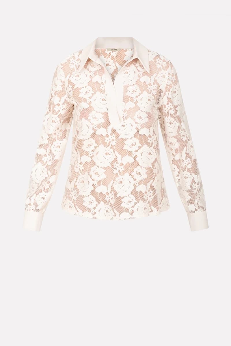 NO-NA' | Blusa in pizzo fiorato con scollo a V - 2