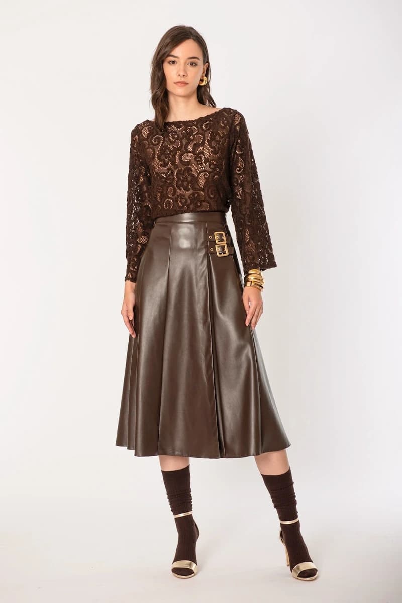 NO-NA' | Maglia in pizzo con spille - 2