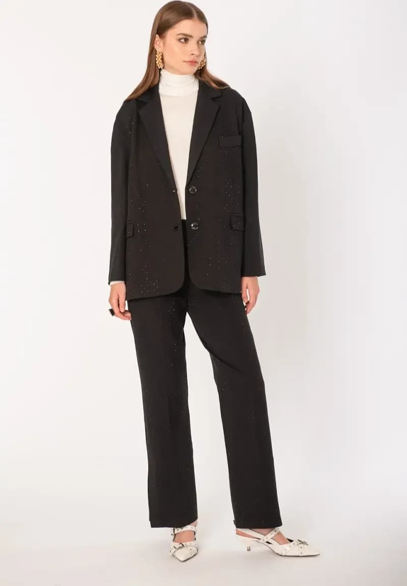 NO-NA' | Pantalone strass taglio classico - 5
