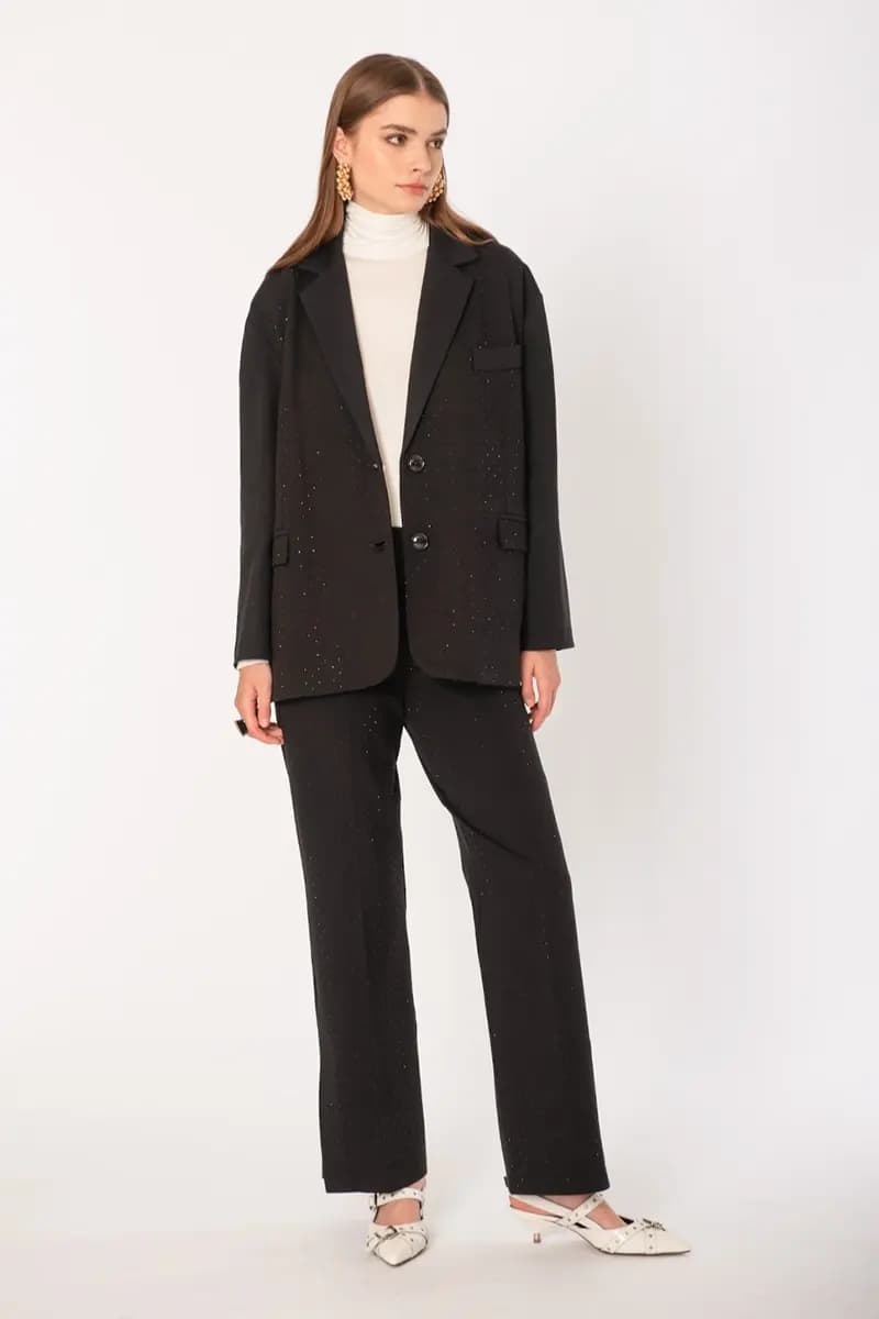 NO-NA' | Pantalone strass taglio classico - 5