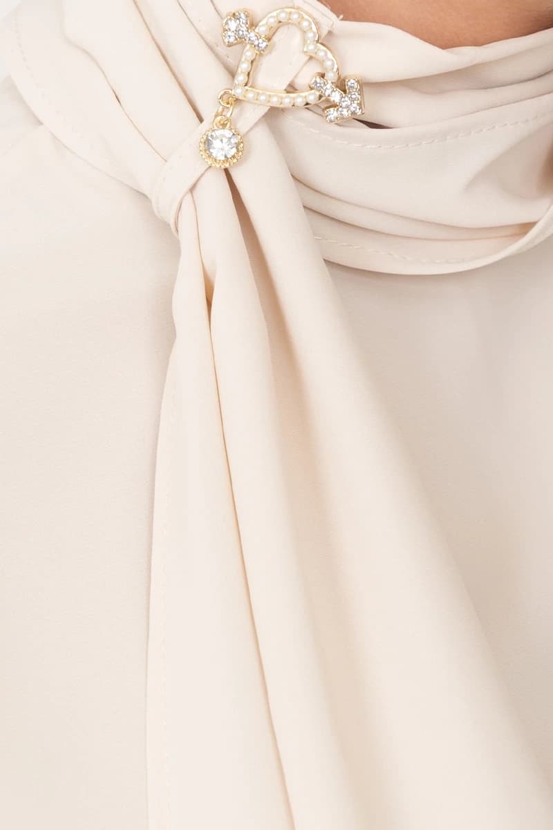NO-NA' | Blusa con drappo e spilla - 2