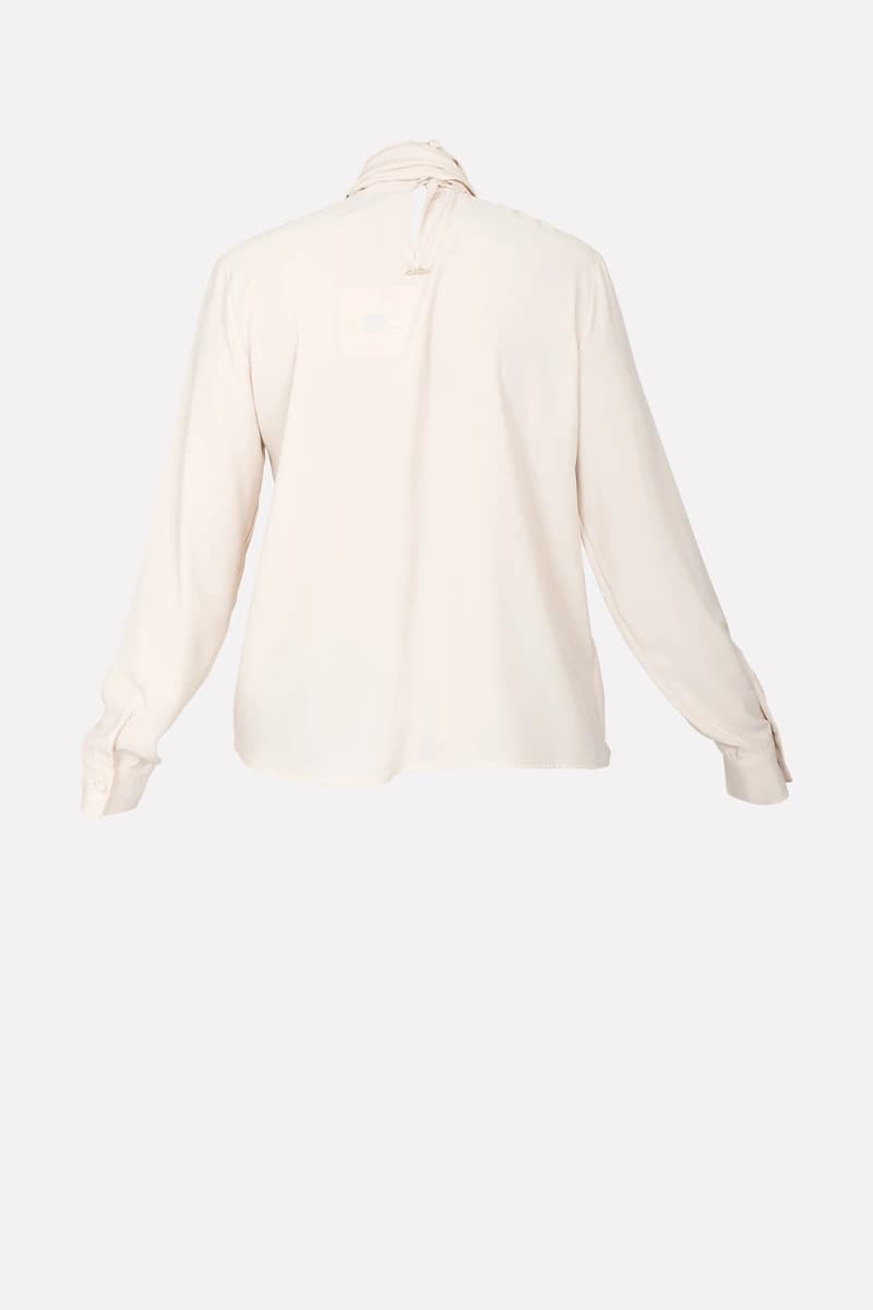 NO-NA' | Blusa con drappo e spilla - 4