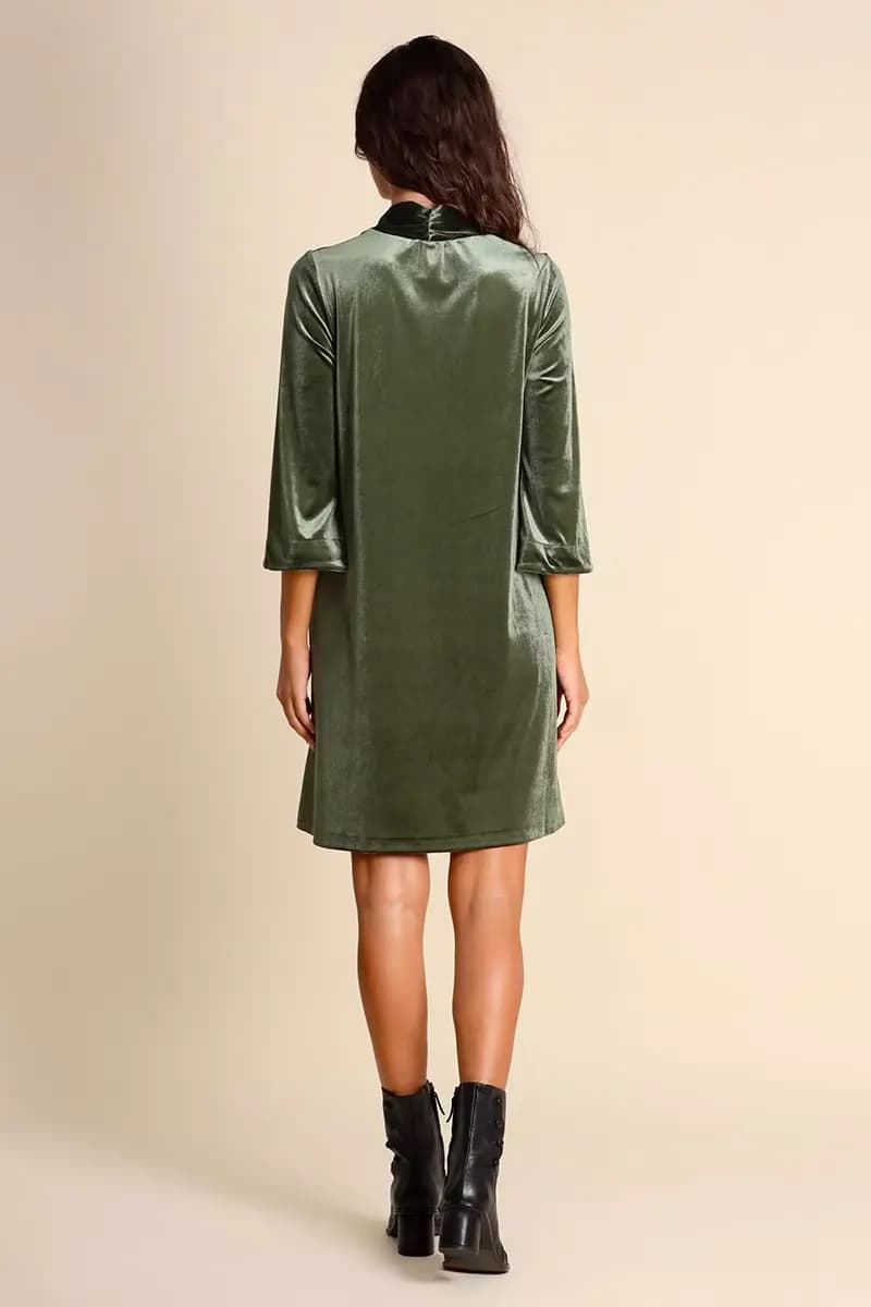 JUSTMINE | Abito in jersey di velluto stretch - 2