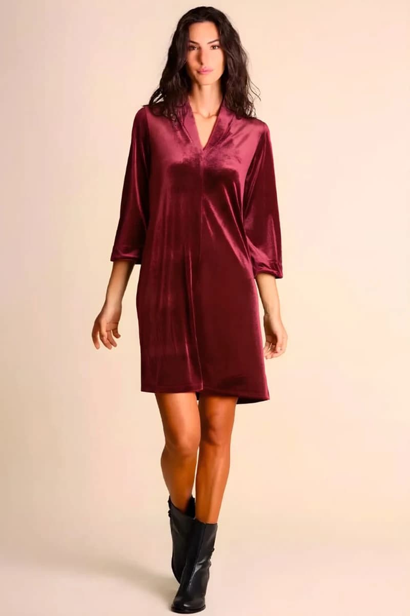 JUSTMINE | Abito in jersey di velluto stretch - 6