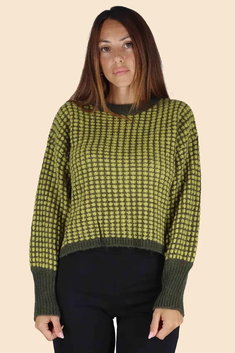 JUSTMINE | Maglione in misto lana fantasia - 3