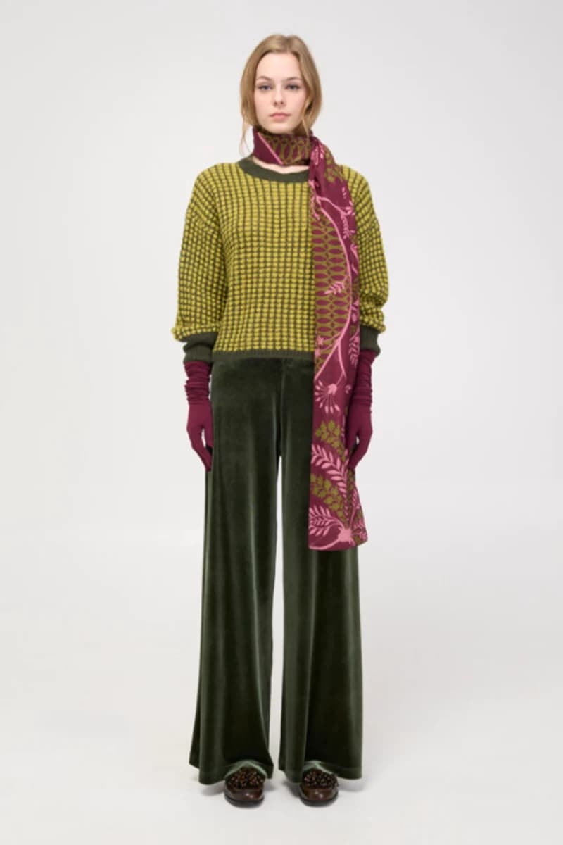 JUSTMINE | Pantalone in jersey di velluto stretch
