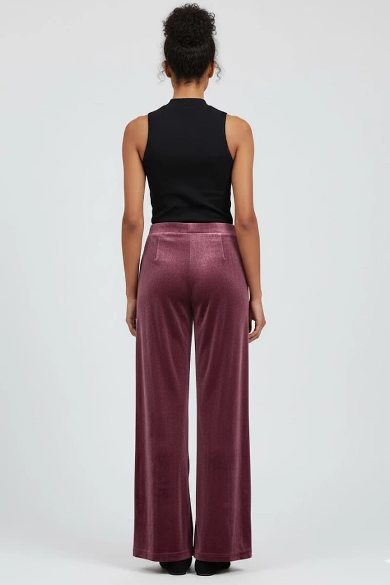 JUSTMINE | Pantalone in jersey di velluto stretch - 2