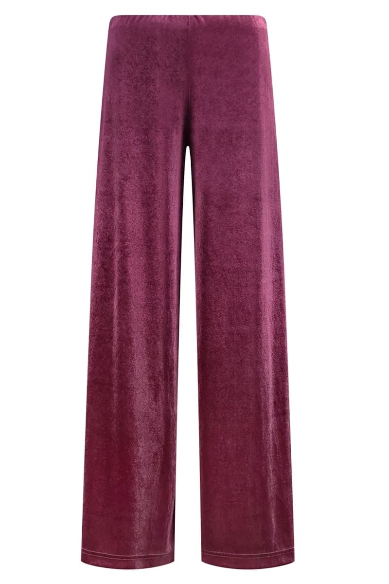 JUSTMINE | Pantalone in jersey di velluto stretch - 3
