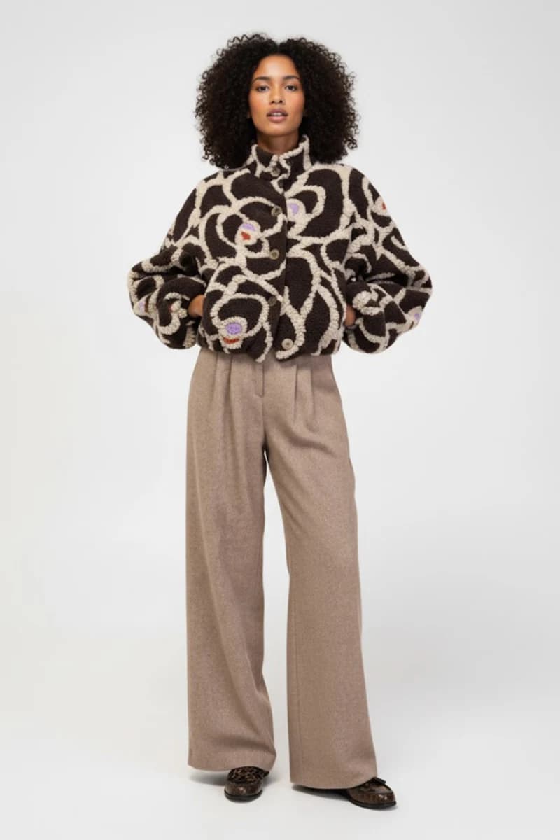 JUSTMINE | Giacca teddy modello bomber fantasia - 2