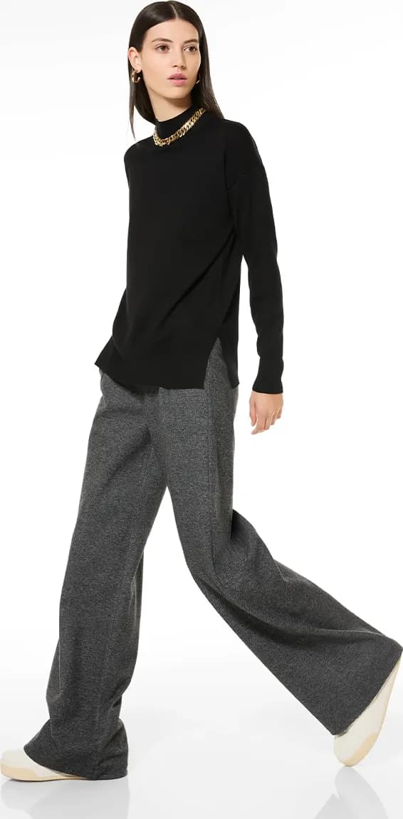 VERDISSIMA | Pantalone spigato a gamba larga - 2