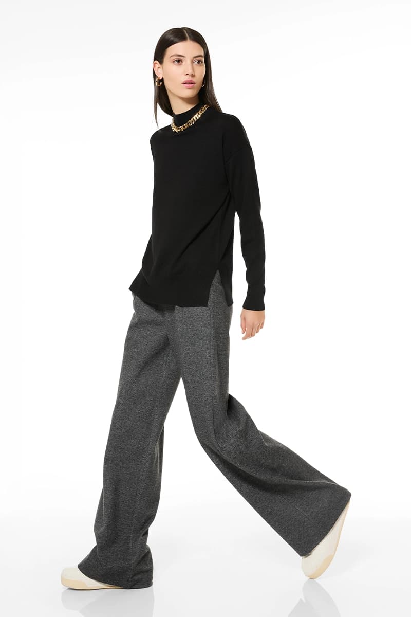 VERDISSIMA | Pantalone spigato a gamba larga - 2