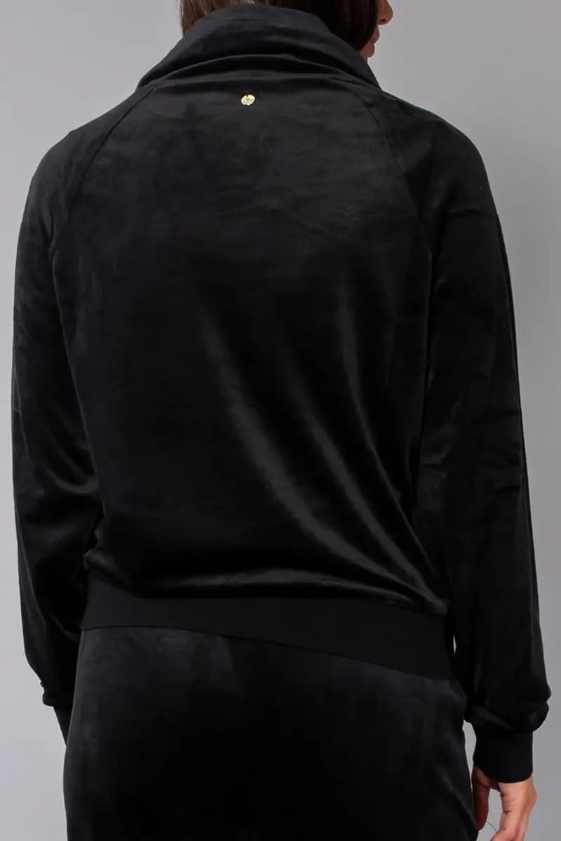 VERDISSIMA | Felpa ciniglia con collo coulisse - 6