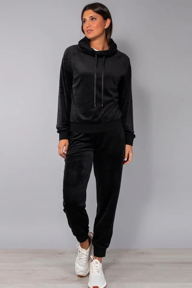 VERDISSIMA | Felpa ciniglia con collo coulisse - 8