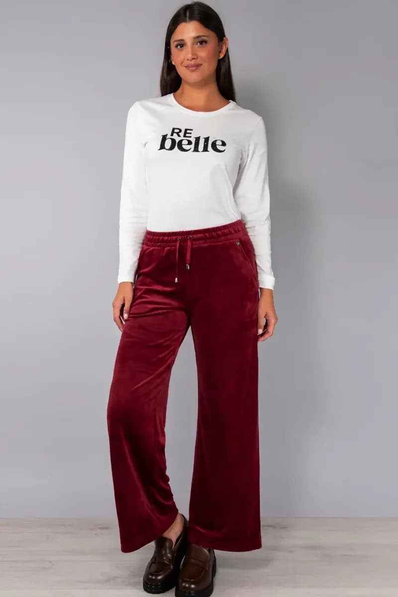 VERDISSIMA | Pantalone largo ciniglia con tasche - 11