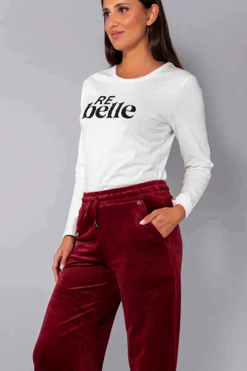 VERDISSIMA | Pantalone largo ciniglia con tasche - 14