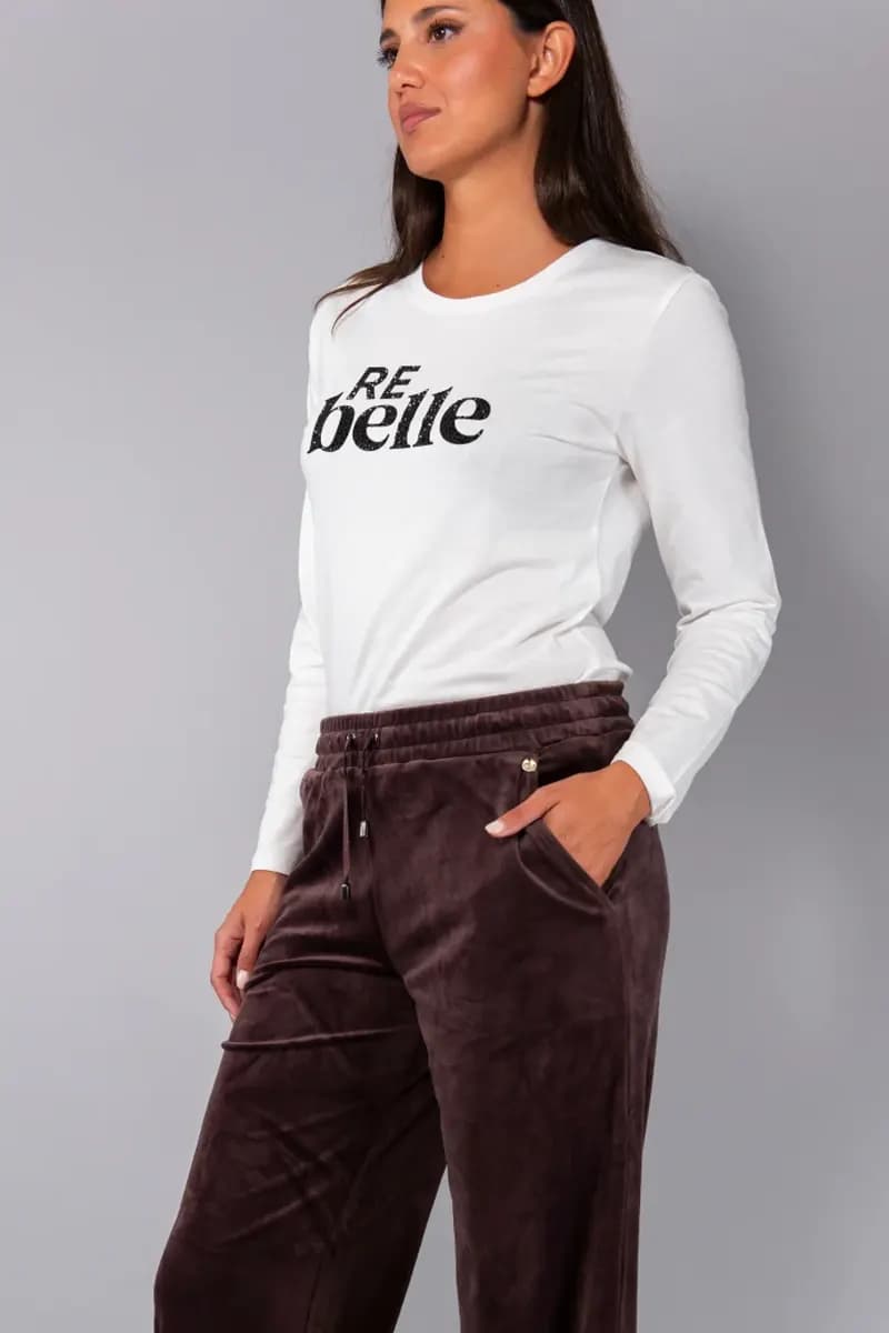 VERDISSIMA | Pantalone largo ciniglia con tasche - 16