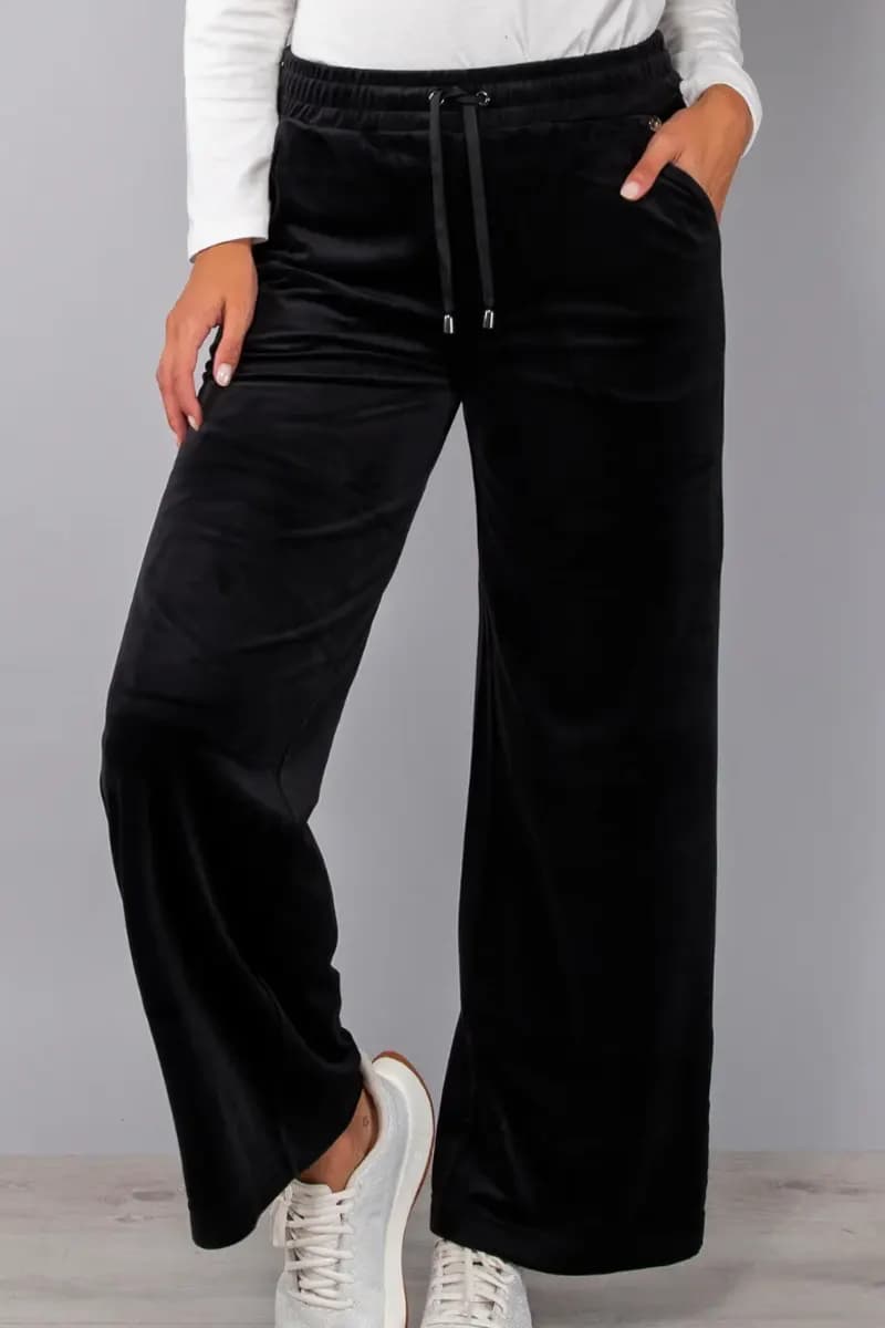 VERDISSIMA | Pantalone largo ciniglia con tasche - 3