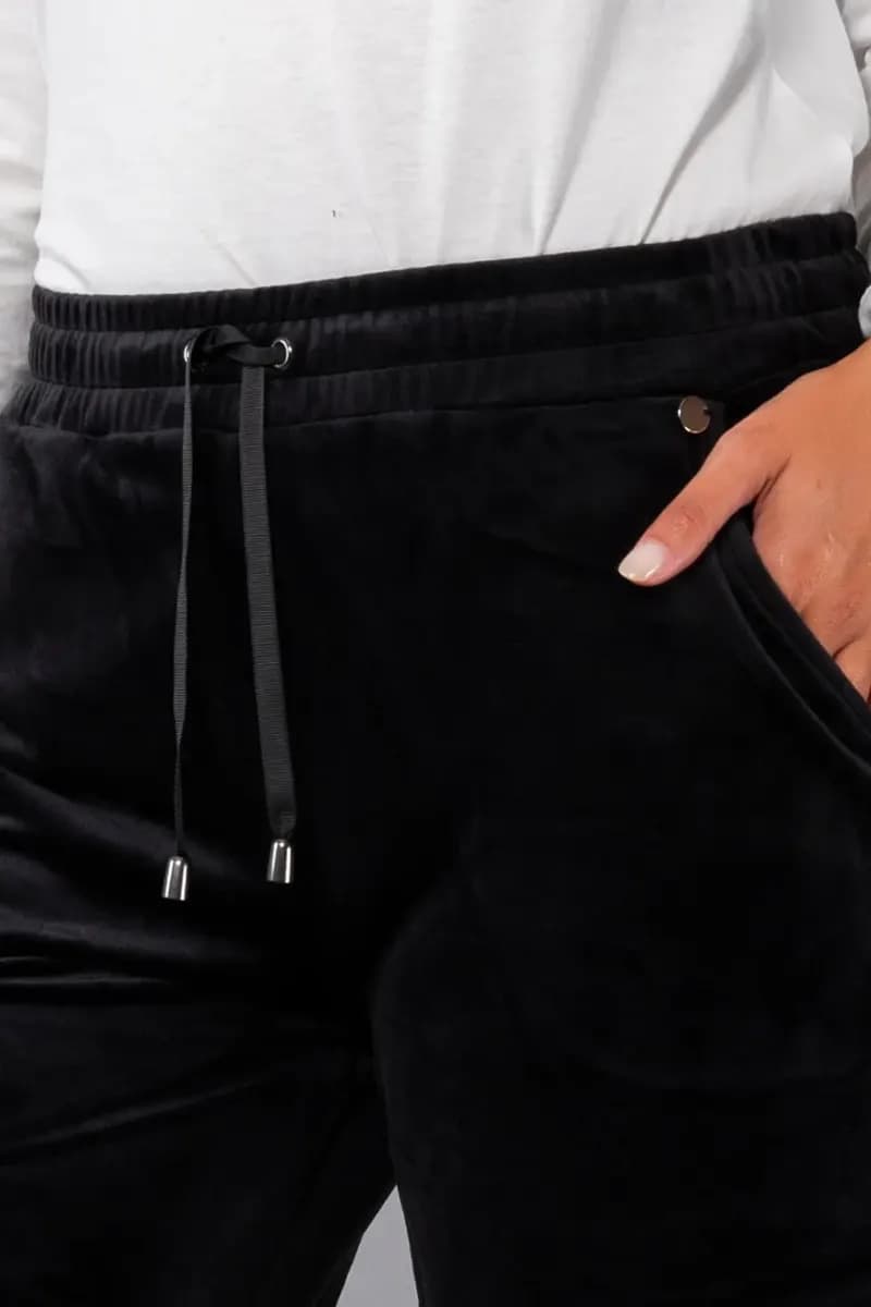 VERDISSIMA | Pantalone largo ciniglia con tasche - 5