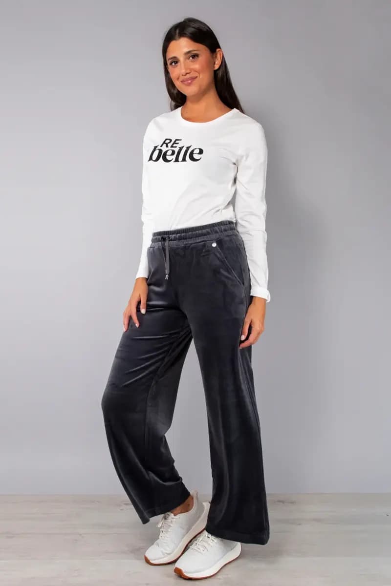 VERDISSIMA | Pantalone largo ciniglia con tasche - 6
