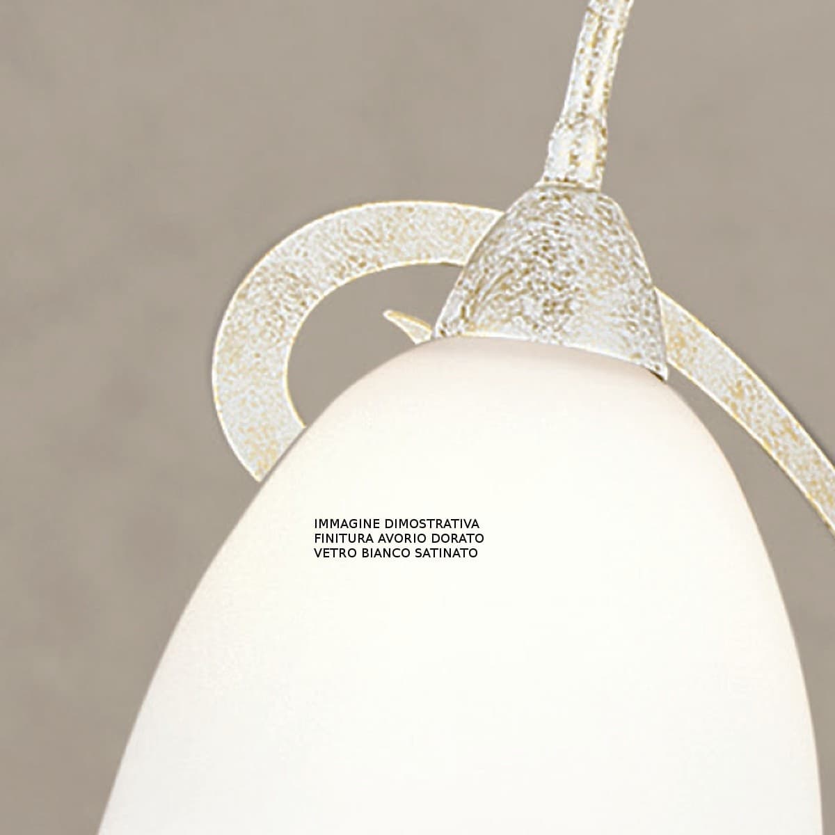 Lampadario classico LAM 1945 1S E27 LED metallo vetro sospensione - 2