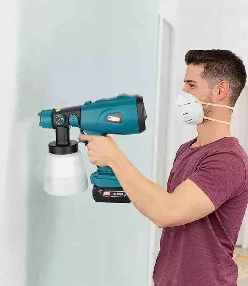 Pistola a Spruzzo Elettrica per Vernice 2 Batterie 48V Serbatoio Pittura 800ML - 3