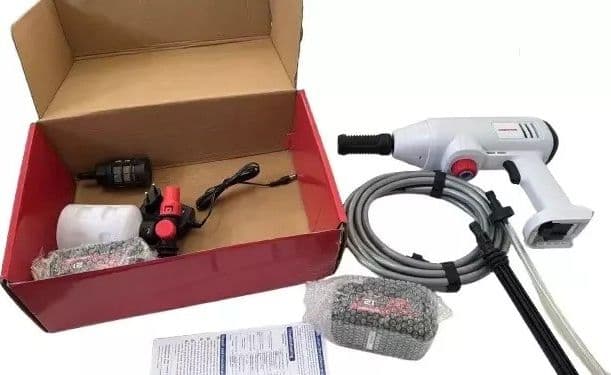 IDROPULITRICE 2 batterie 21V 2.0Ah 150BAR 3.0L/Min Lava AUTO PISTOLA A PRESSIONE - 4