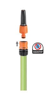 Raccordo automatico rapido aquastop con stringitubo per irrigazione e giardinaggio - 5