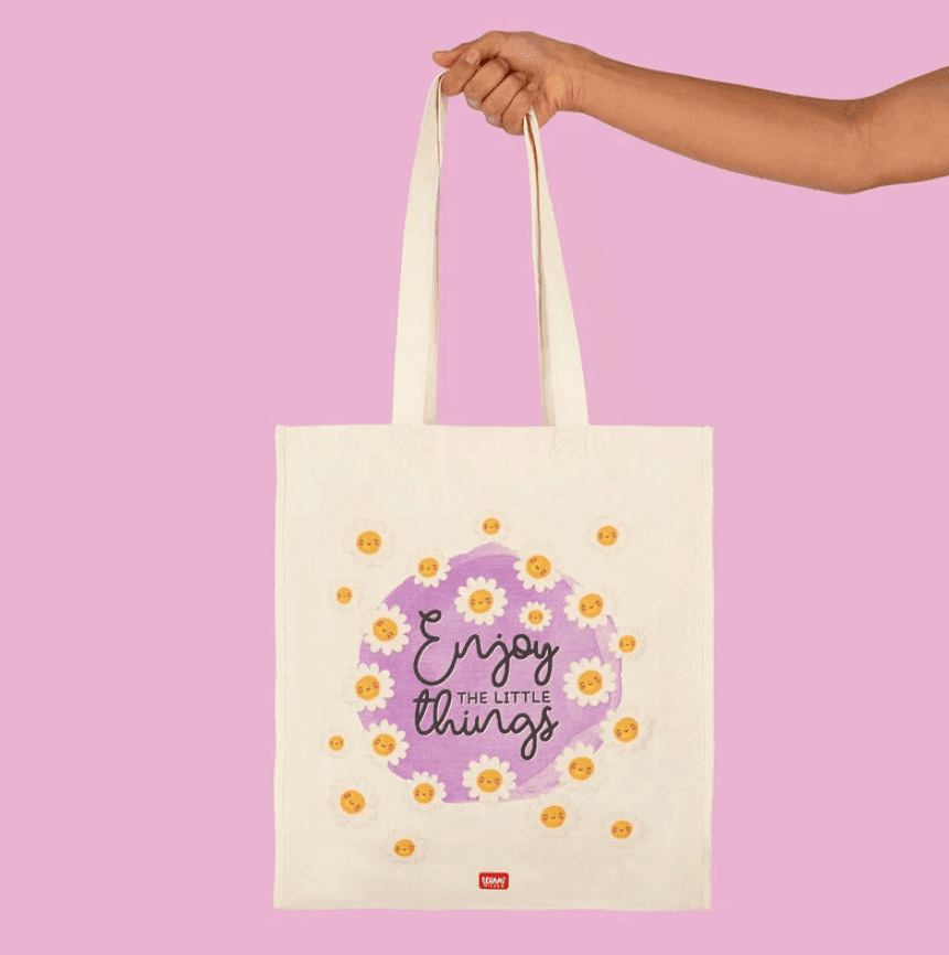 Legami - Borsa in cotone a tema Daisy - 4