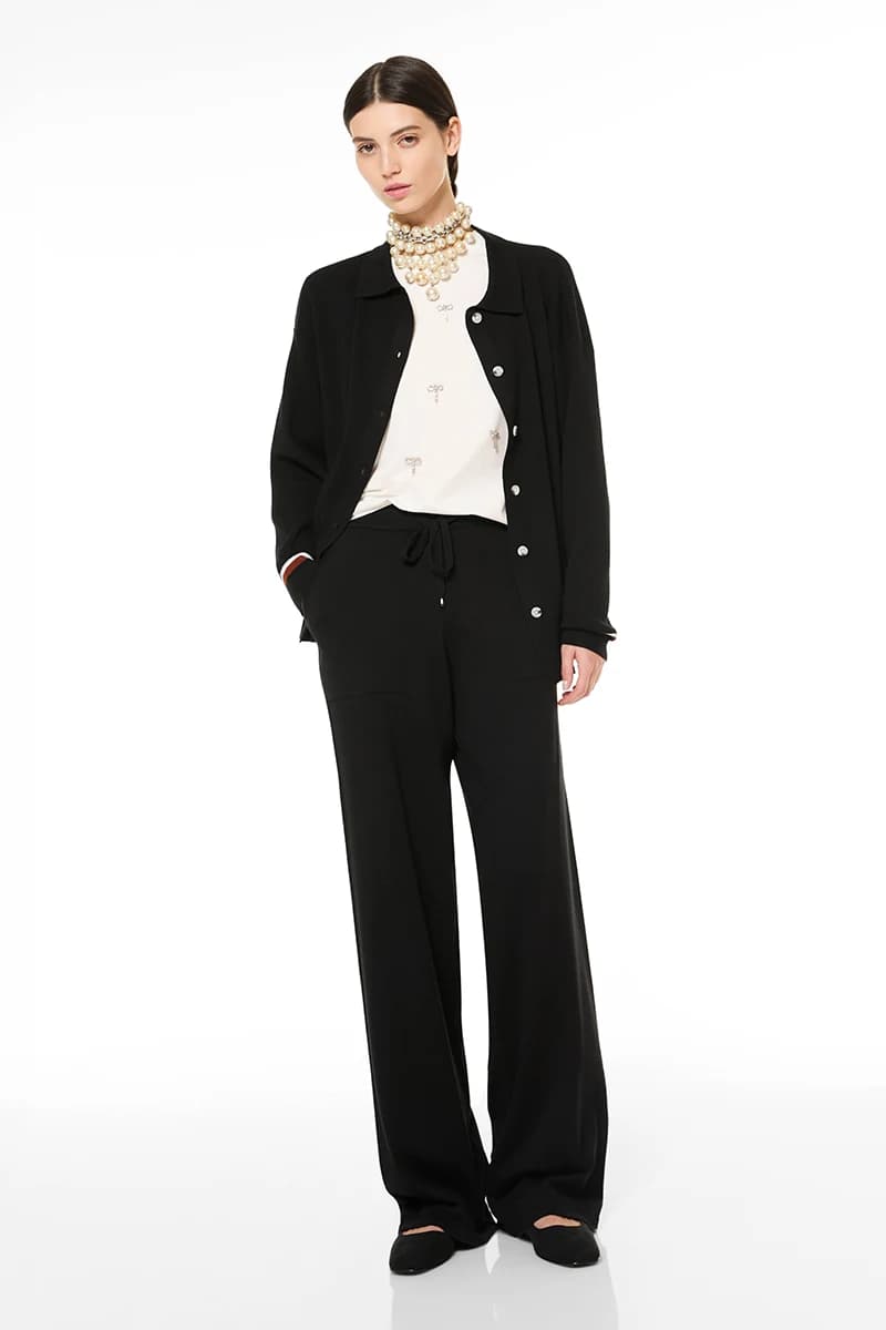VERDISSIMA | Pantalone dritto in cotone con coulisse - 2