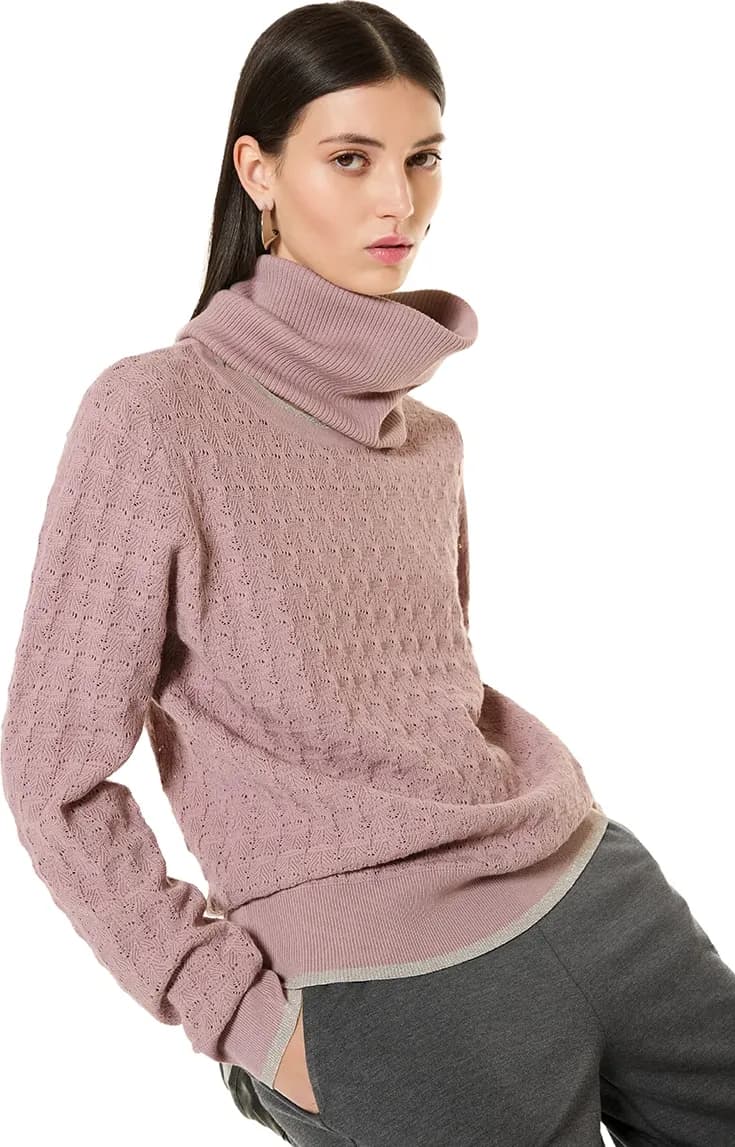 VERDISSIMA | Maglia in viscosa con collo removibile - 3