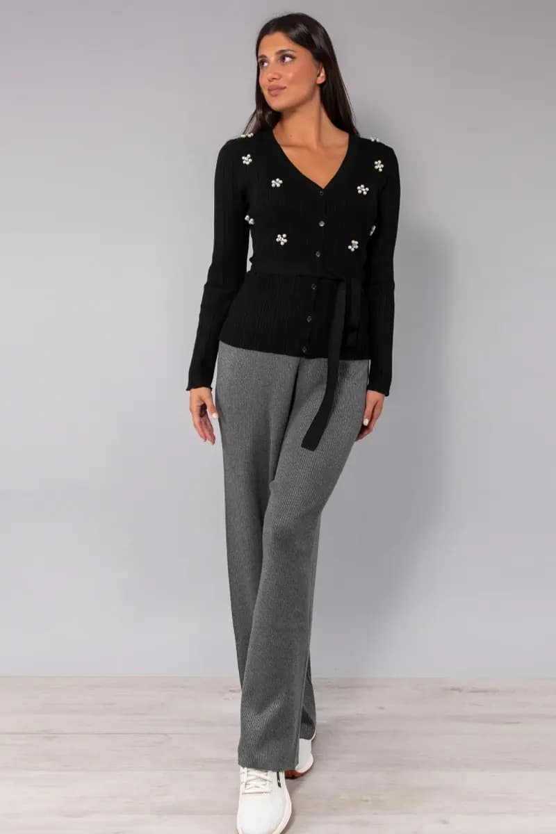 VERDISSIMA | Cardigan in viscosa con strass - 5