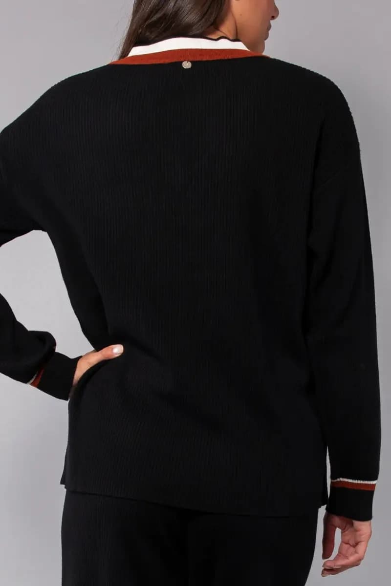 VERDISSIMA | Maglia in viscosa scollo a V - 2