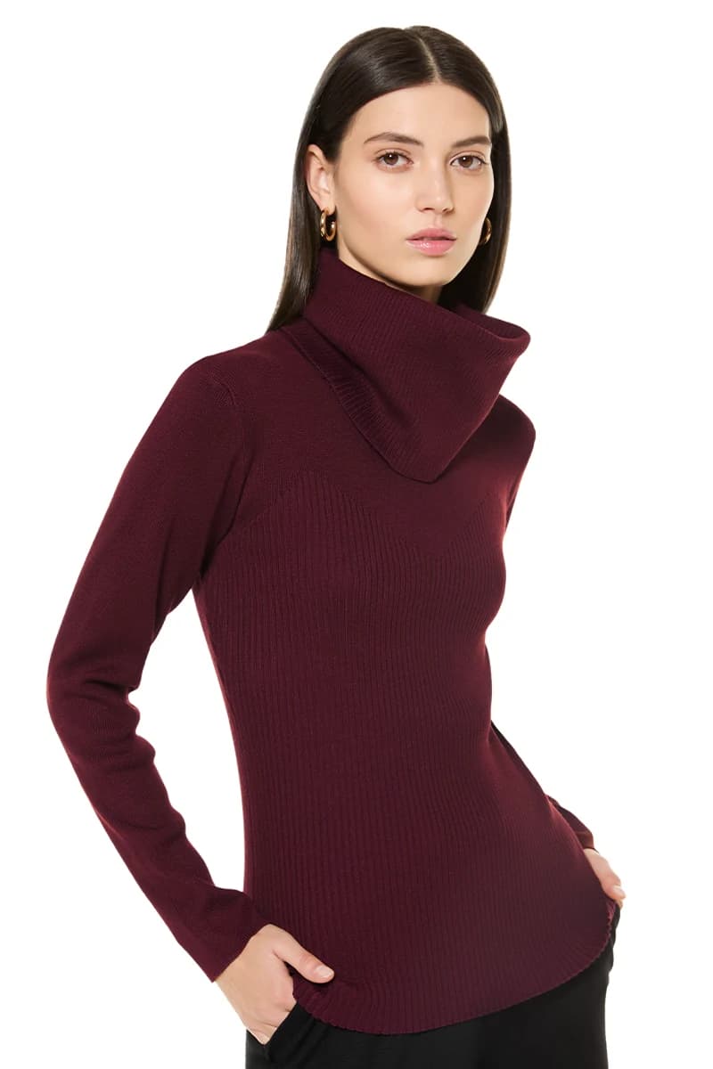 VERDISSIMA | Maglia in viscosa con collo removibile - 3