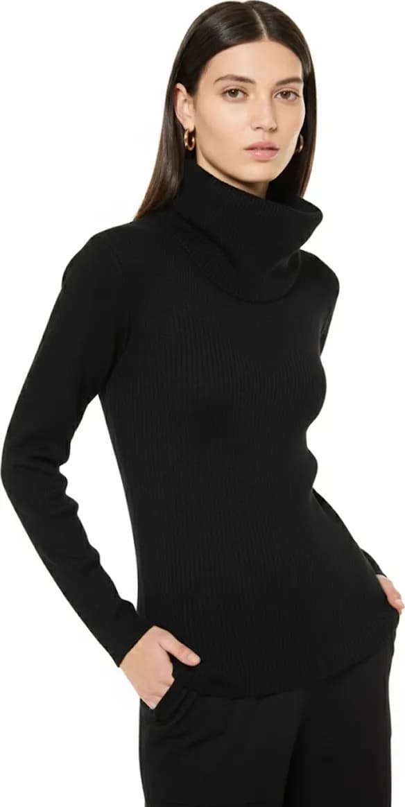 VERDISSIMA | Maglia in viscosa con collo removibile - 2