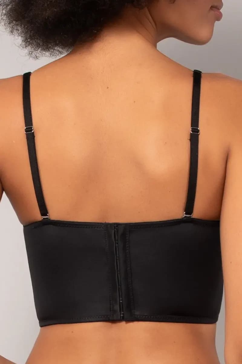VERDISSIMA | Bustier imbottito con spalline gioiello - 2