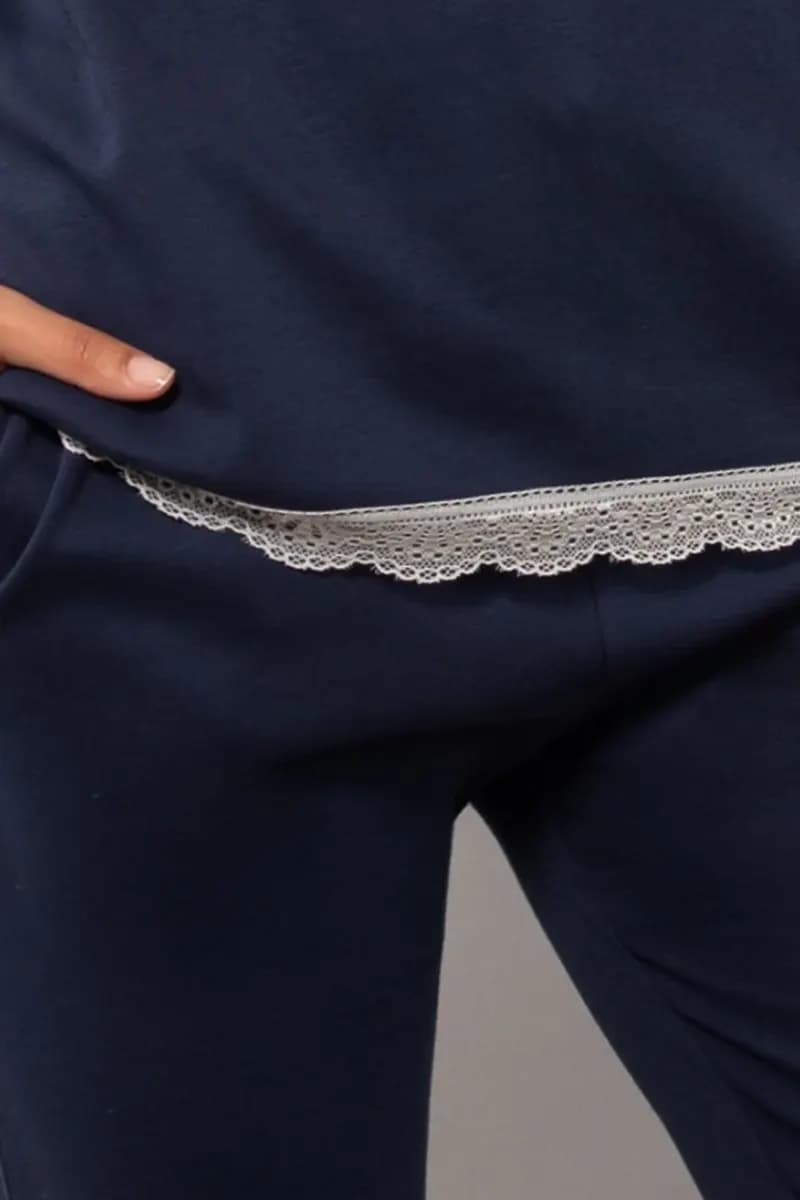 VERDISSIMA | Pigiama maglia manica lunga e pantalone serafino - 5