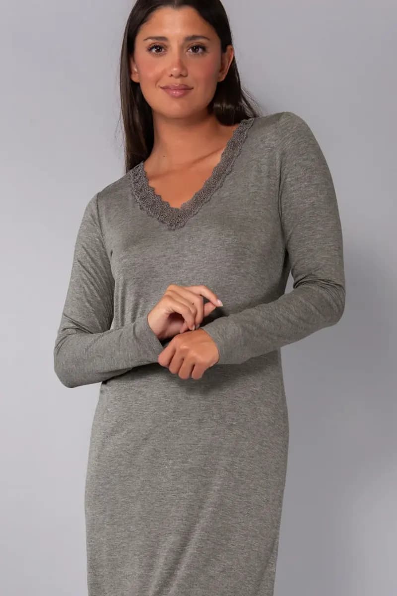 VERDISSIMA | Camicia da notte scollo V - 4