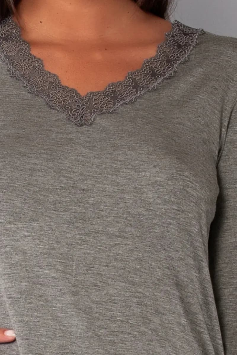 VERDISSIMA | Camicia da notte scollo V - 5