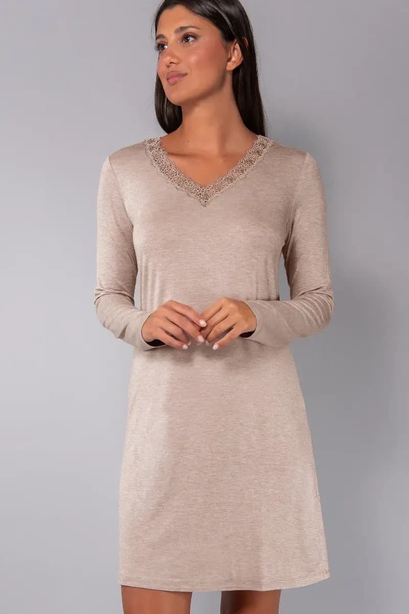 VERDISSIMA | Camicia da notte scollo V - 9