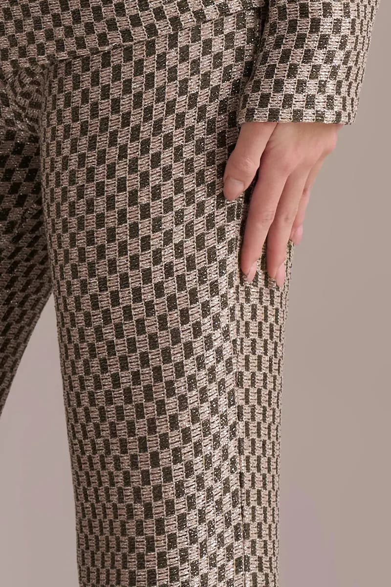 PHO Firenze | Pantalone flare vita alta filo lurex - 2