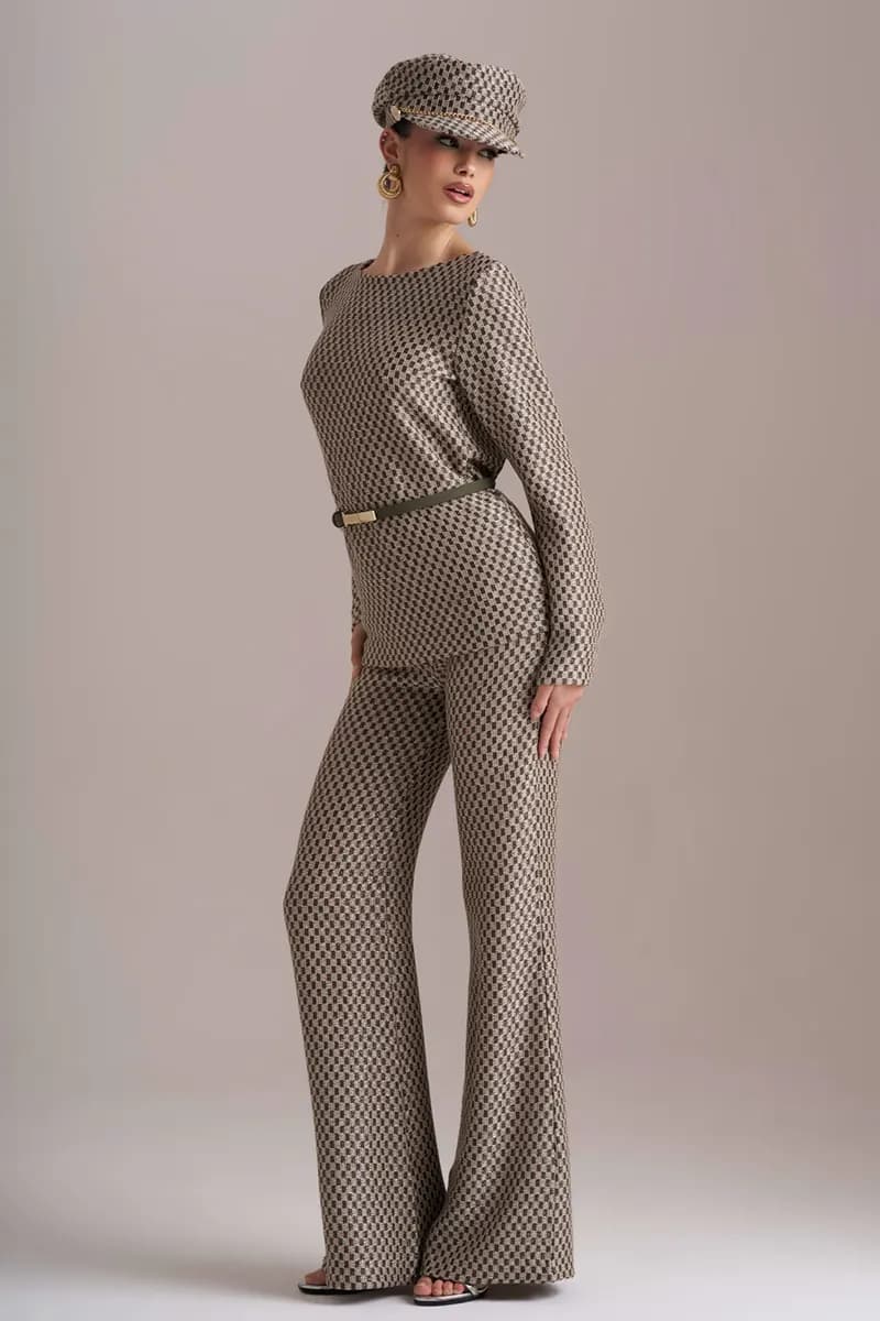 PHO Firenze | Pantalone flare vita alta filo lurex - 3