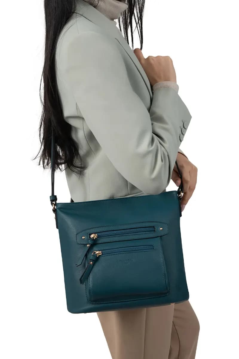 Hexagona - Borsa a spalla con tasche frontali - 7