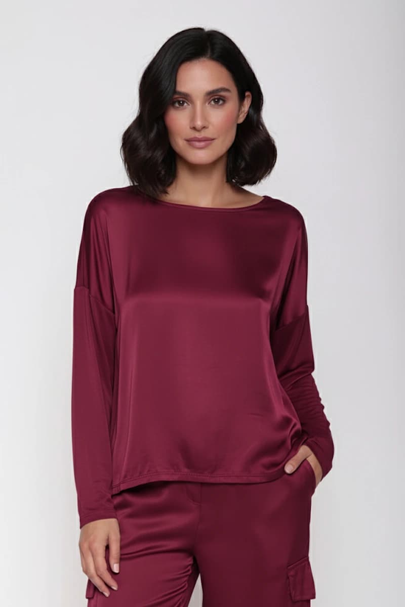 MOKI-B | Maglia satin scollo barca - 5