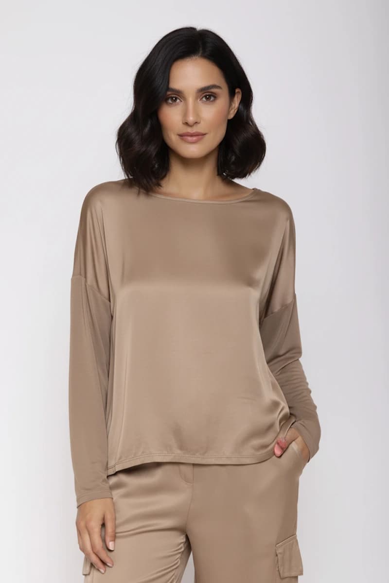 MOKI-B | Maglia satin scollo barca - 4