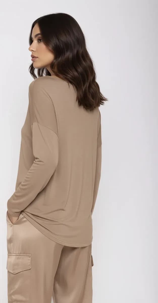 MOKI-B | Maglia satin scollo barca - 2
