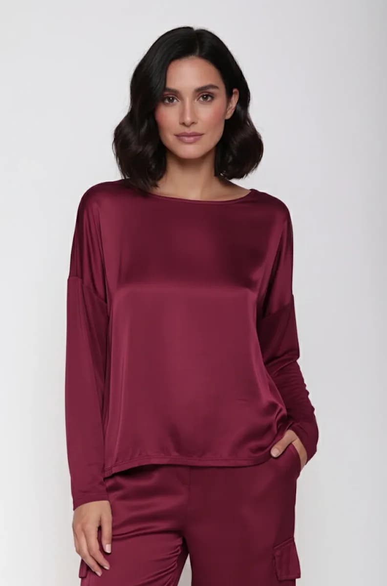 MOKI-B | Maglia satin scollo barca - 3
