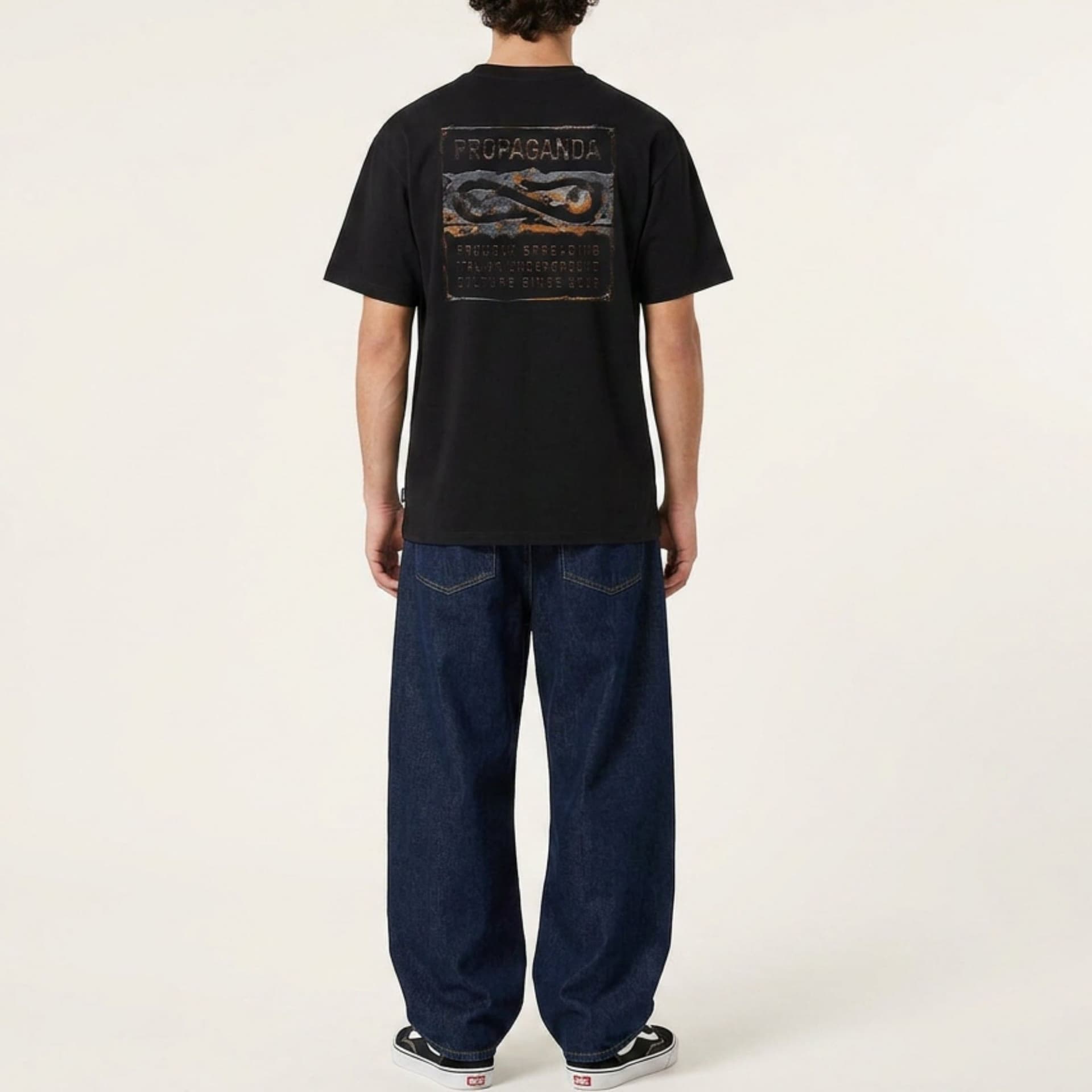 T-shirt Propaganda Label Rust Black - 3