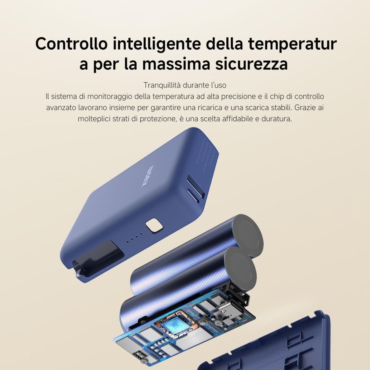 Xiaomi Powerbank 10000MAH 33W Cavo Integrato Usb-c Ice Blue - 5